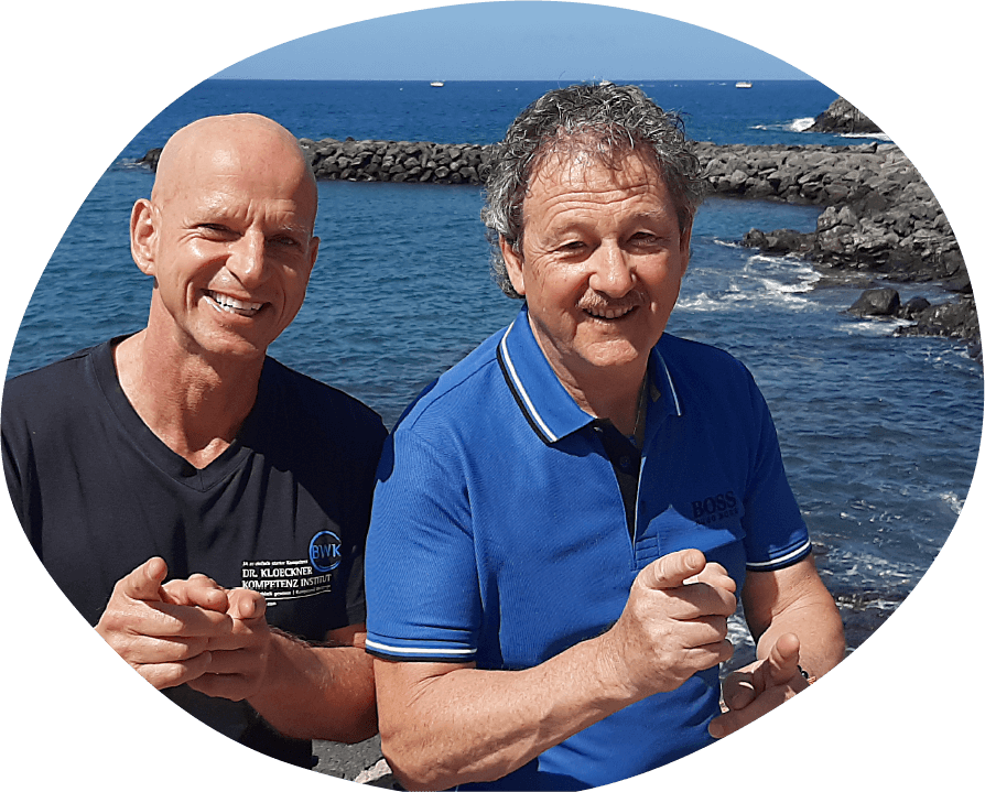 Konrad und Bernd am Meer
